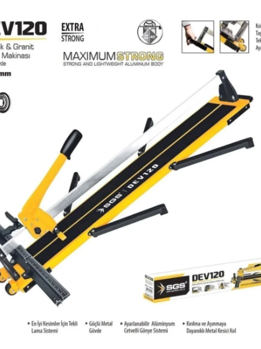 SGS DEV120 Fayans & Seramik Kesme Makinası | Hassas ve Profesyonel Kesim