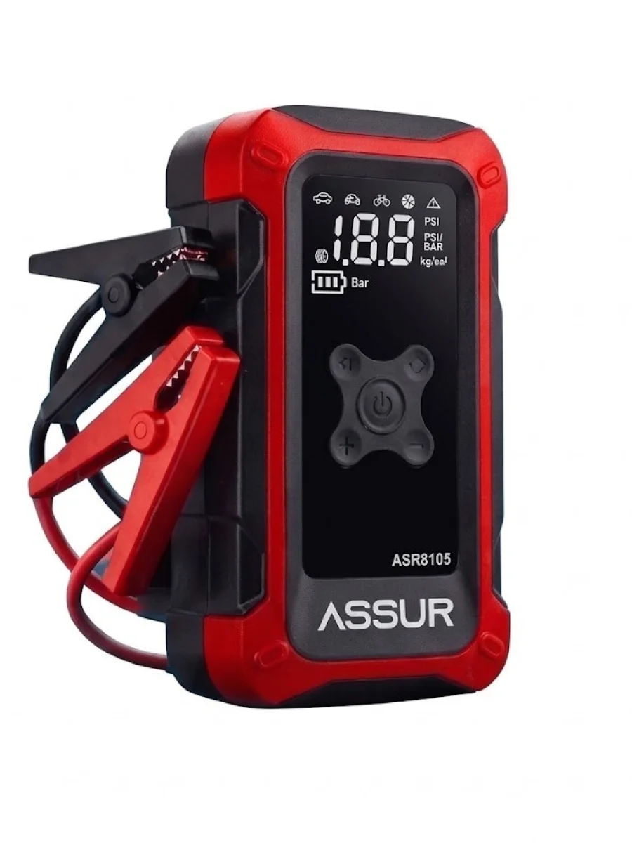 ASSUR 4’ü 1 Arada Akü Takviye Cihazı – Hava Kompresörü, Powerbank ve LED Fener