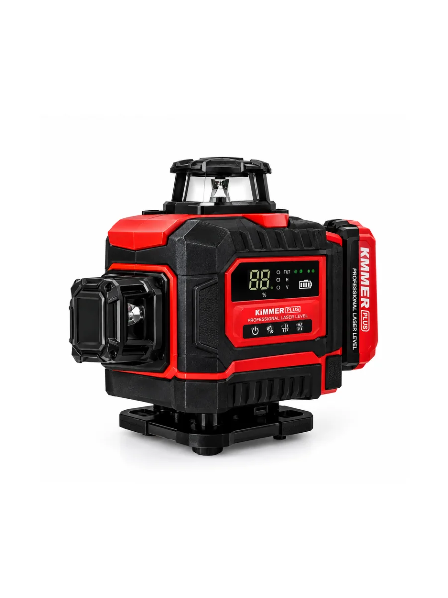 KİMMER PLUS 16 Eksen Lazer Terazi – 4×360° Profesyonel Hizalama ve Ölçüm Seti